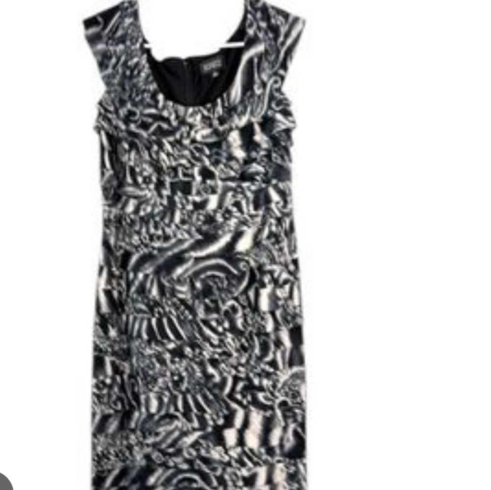 Adrianna Papell Black and Silver Dress